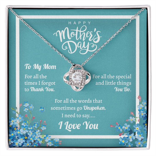 Mother's Day Gifts For Mom Love Knot Necklace