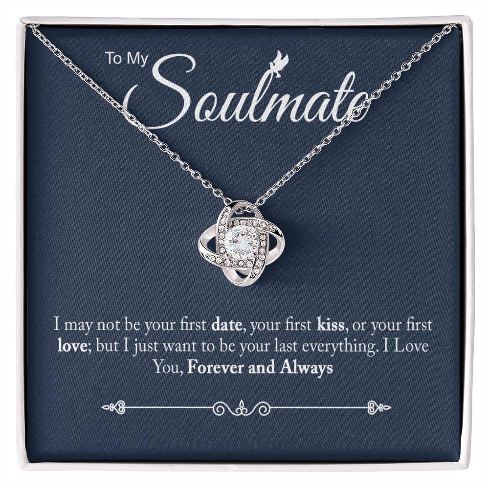 To My Soulmate - I Love You Love Knot Necklace