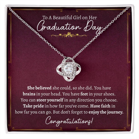 Graduation Gift For Her Love Knot Necklace