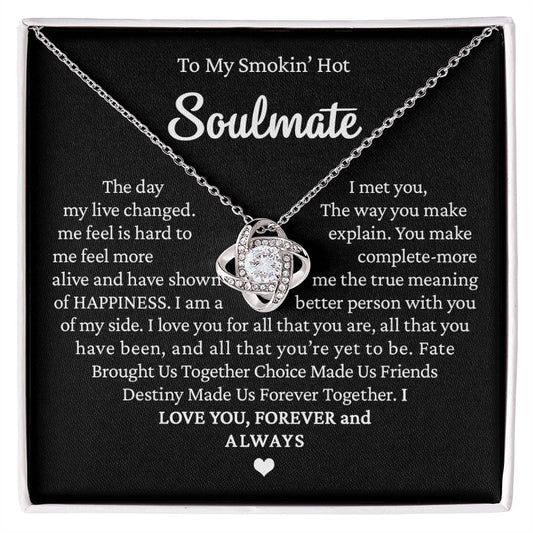 To My Queen, Valentine's Day Gift For Soulmate Love Knot Necklace