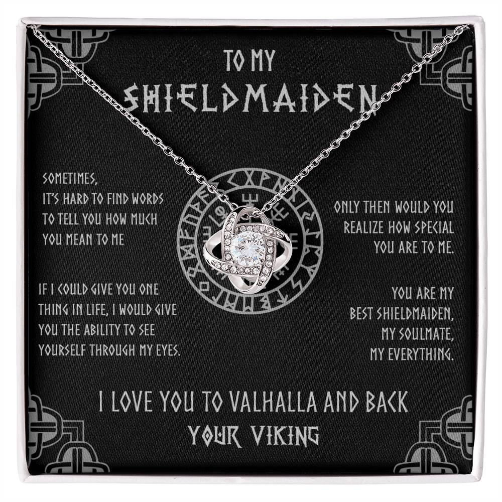 To My Shieldmaiden Necklace, Gift For Wife