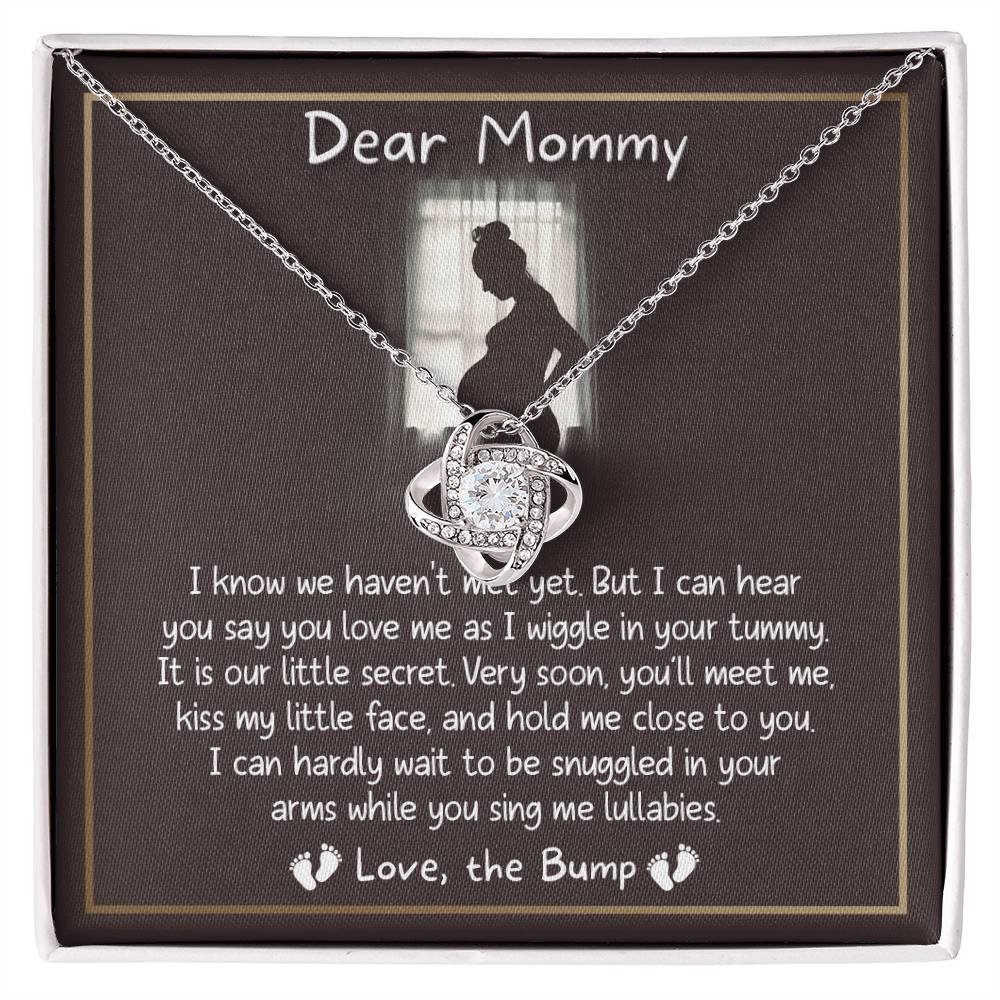 Dear Mommy From Baby, Mother's Day Gift For New Mom, Gift For Mom Love Knot Necklace