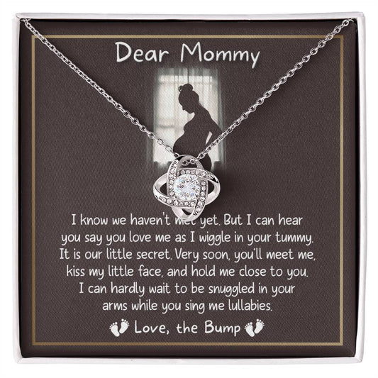 Dear Mommy From Baby, Mother's Day Gift For New Mom, Gift For Mom Love Knot Necklace