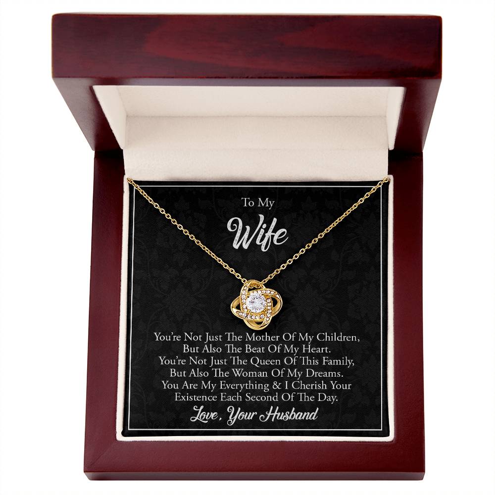 To My Wife, Gift From Husband Love Knot Necklace