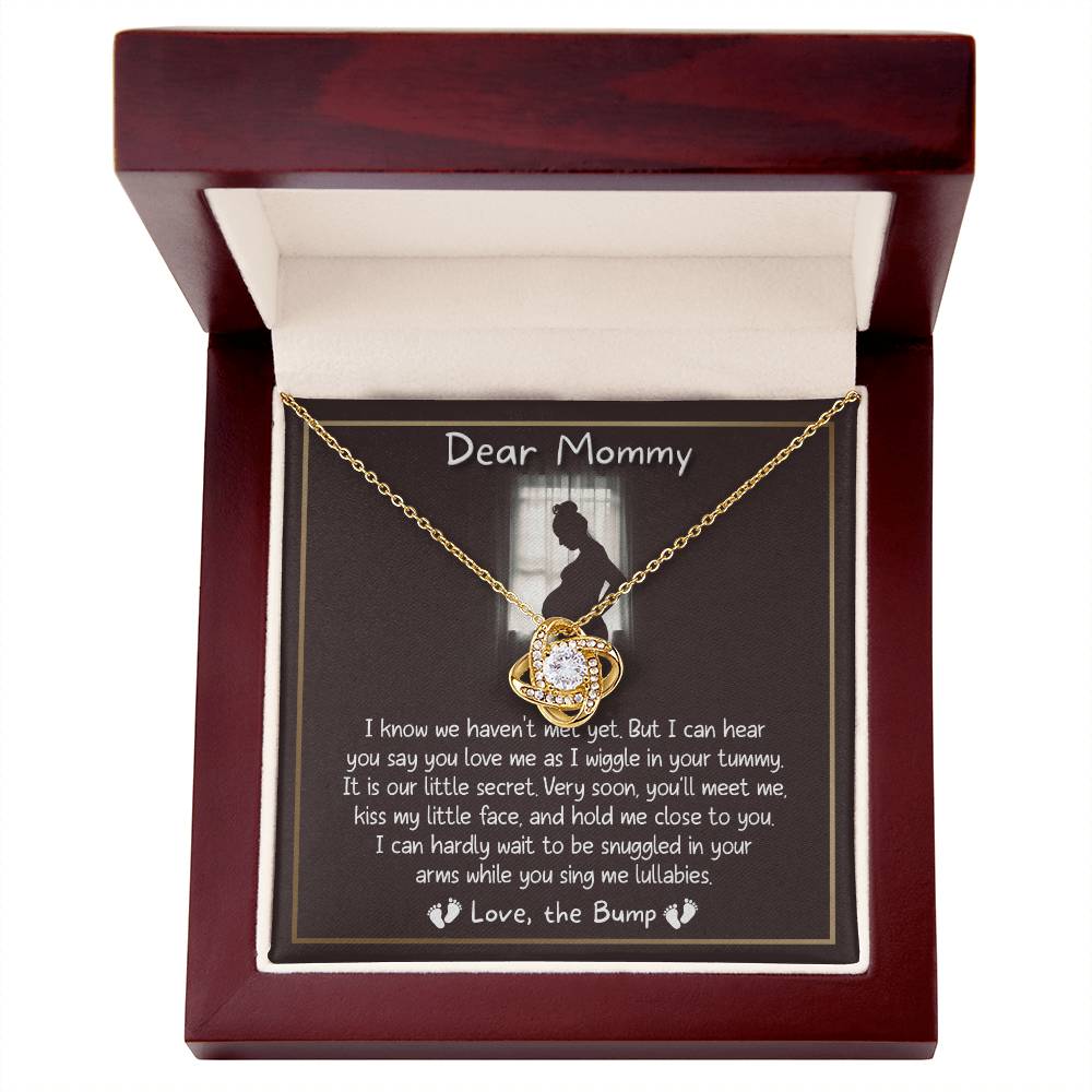 Dear Mommy From Baby, Mother's Day Gift For New Mom, Gift For Mom Love Knot Necklace