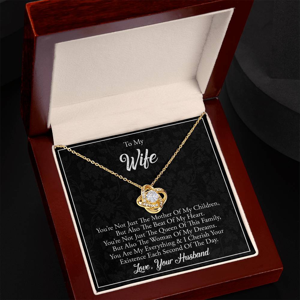 To My Wife, Gift From Husband Love Knot Necklace