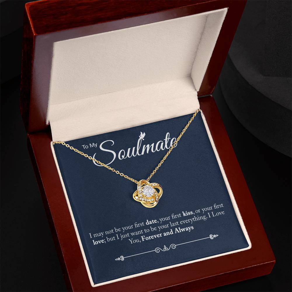 To My Soulmate - I Love You Love Knot Necklace