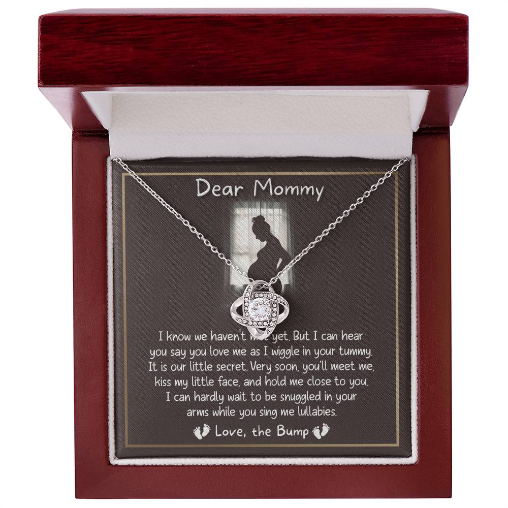 Dear Mommy From Baby, Mother's Day Gift For New Mom, Gift For Mom Love Knot Necklace