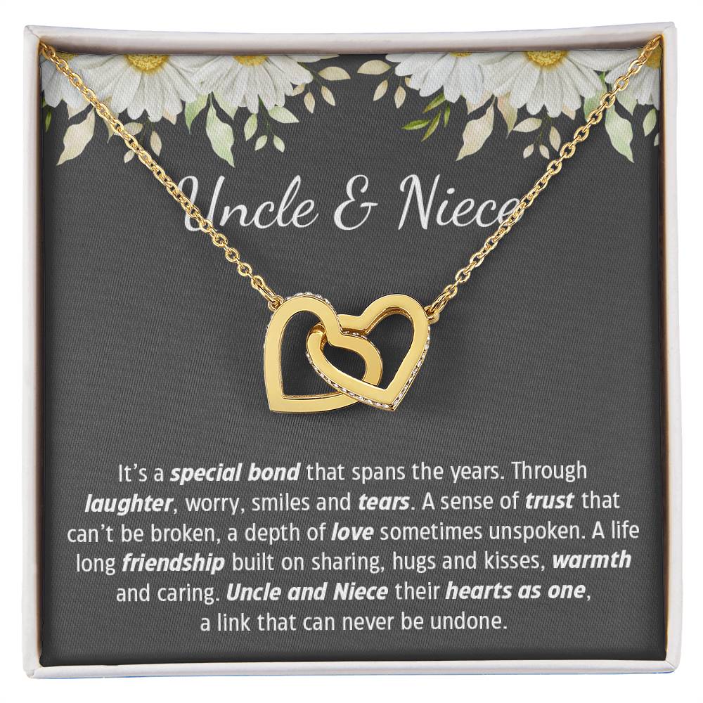 Uncle And Niece Special Bond, Gift For Niecee Hearts Necklace