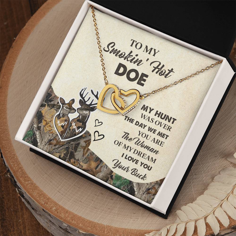 To My Wife, Gift For Smokin' Hot Doe Hearts Necklace