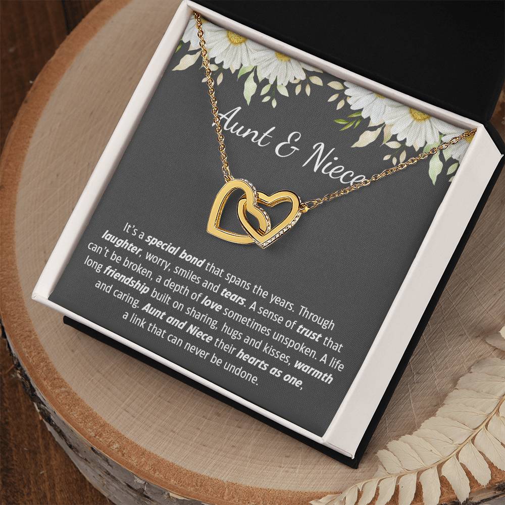 Aunt And Niece Special Bond, Gift For Niece Hearts Necklace