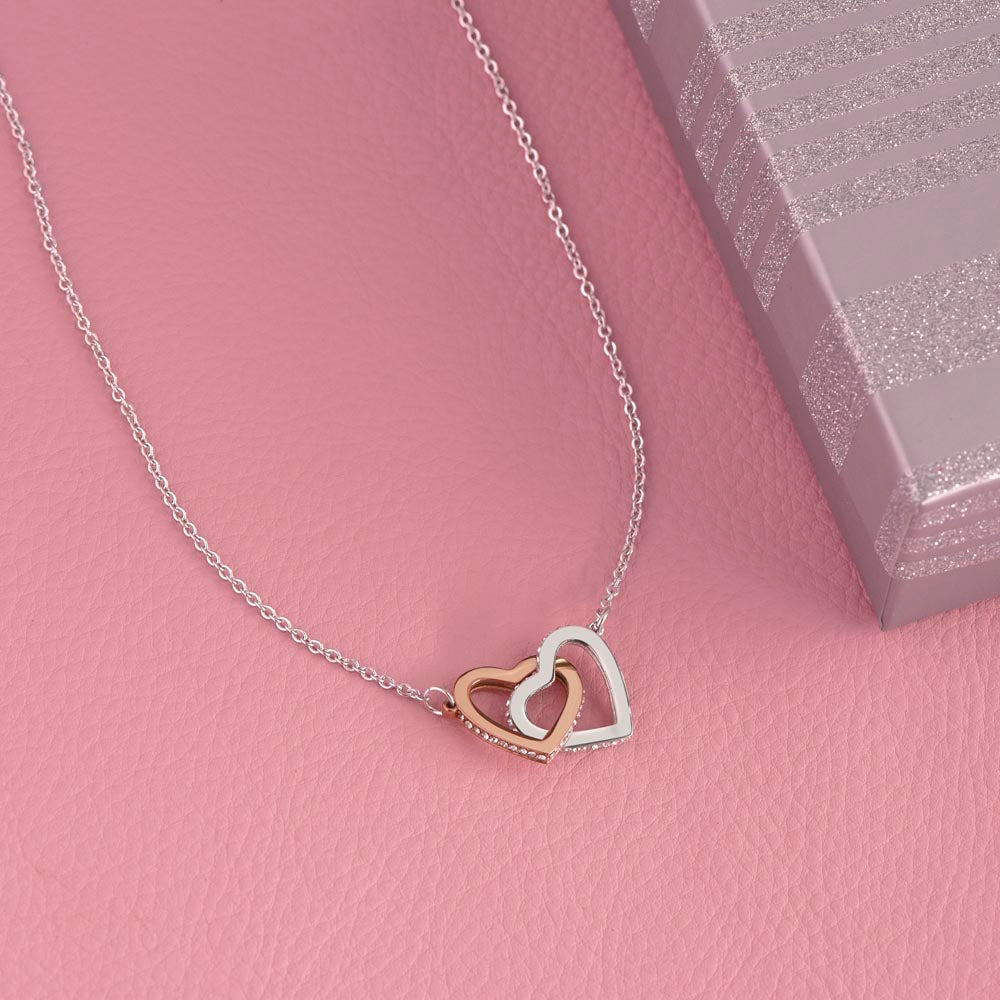 To My Amazing Bonus Daughter Hearts Necklace