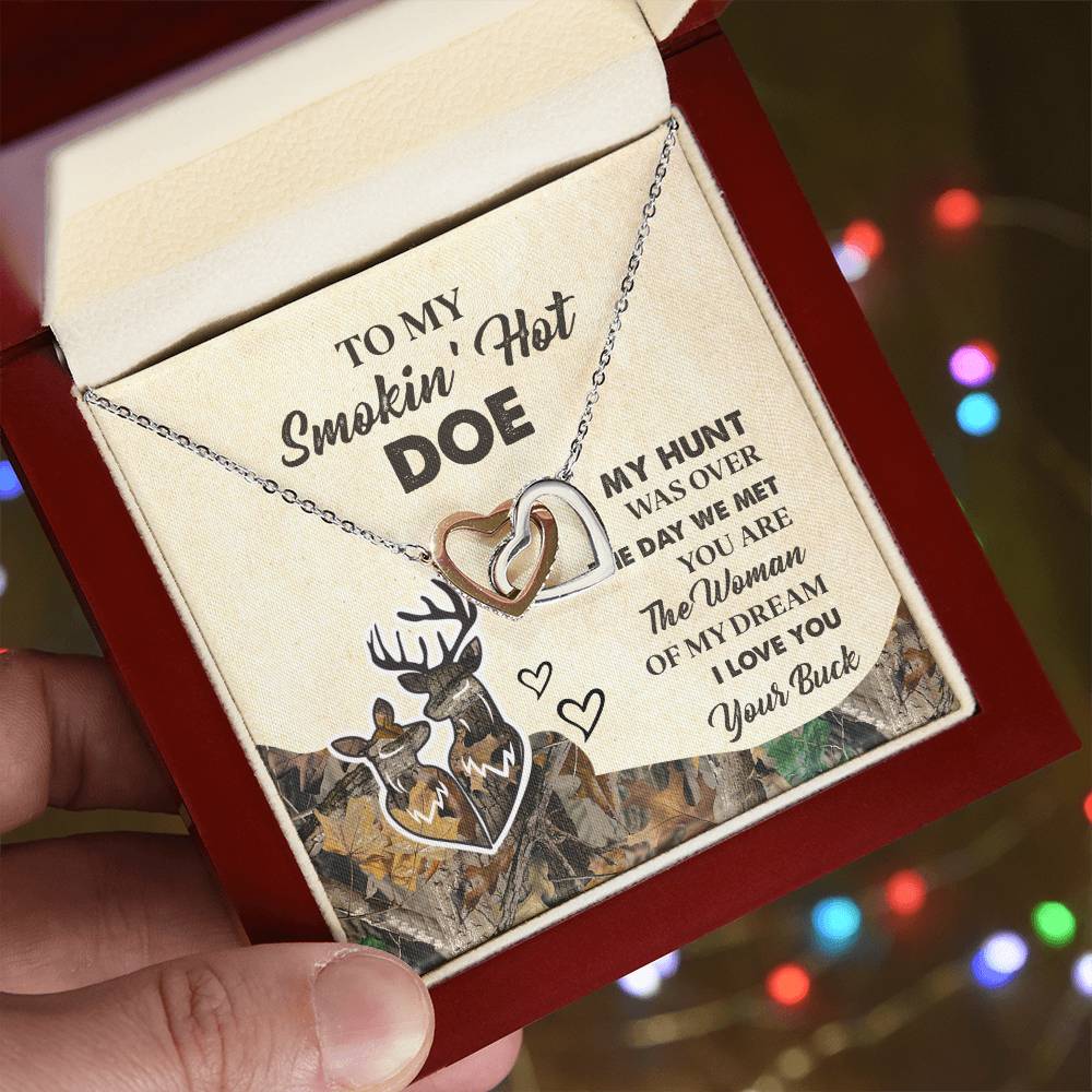 To My Wife, Gift For Smokin' Hot Doe Hearts Necklace